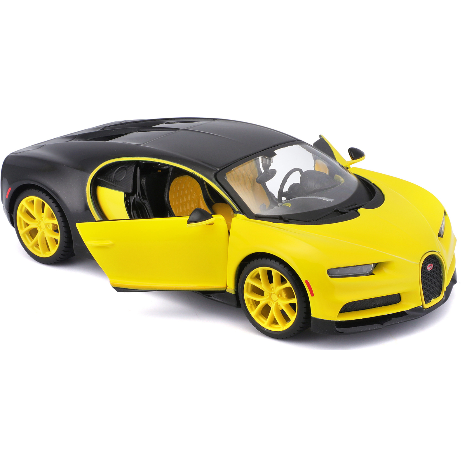 Машина Maisto Bugatti Chiron 1:24 Чорно-жовта (31514 black/yellow) зображення 7