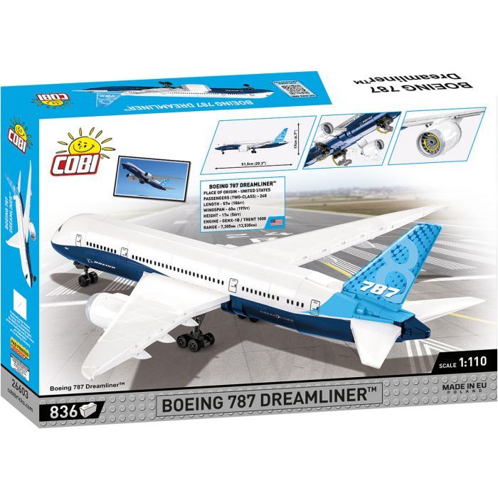 Конструктор Cobi Боинг 787 Дримлайнер 1:110, 836 детали (COBI-26603) изображение 2