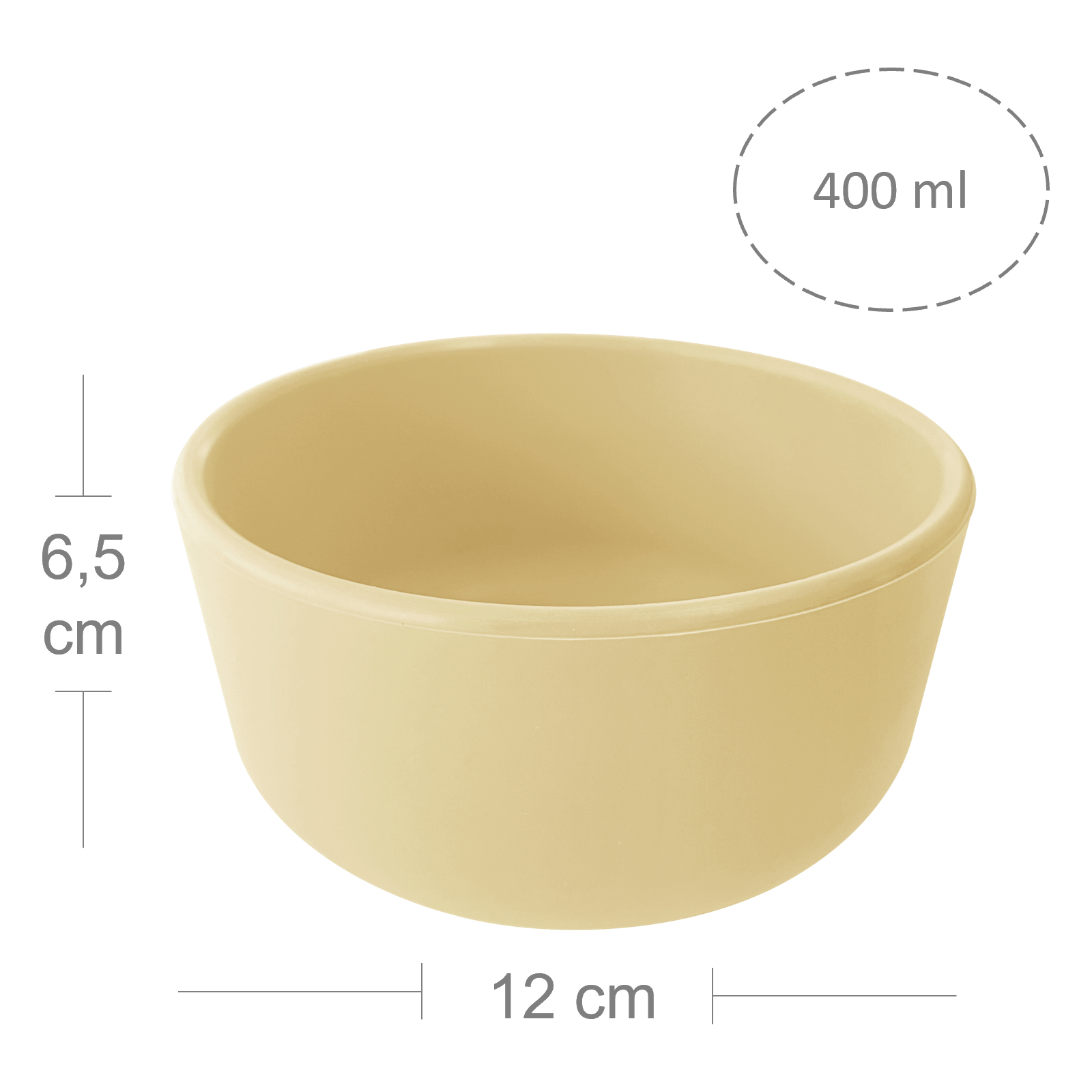 Тарілка дитяча MinikOiOi Bowl глибока тарілка силіконова Mellow Yellow (101080106) зображення 2