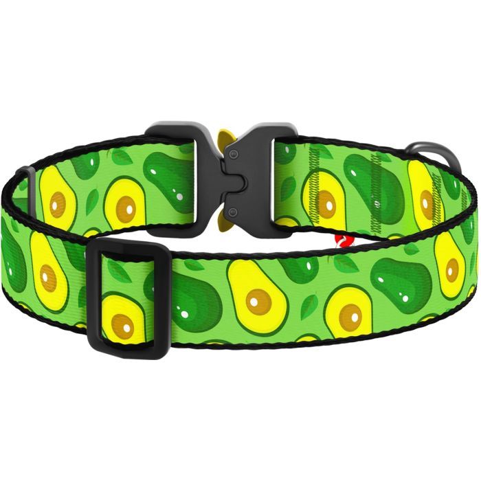 Ошейник для животных WAUDOG Nylon с QR паспортом "Авокадо" металлическая пряжка-фастекс XXL (4535-0048) изображение 2