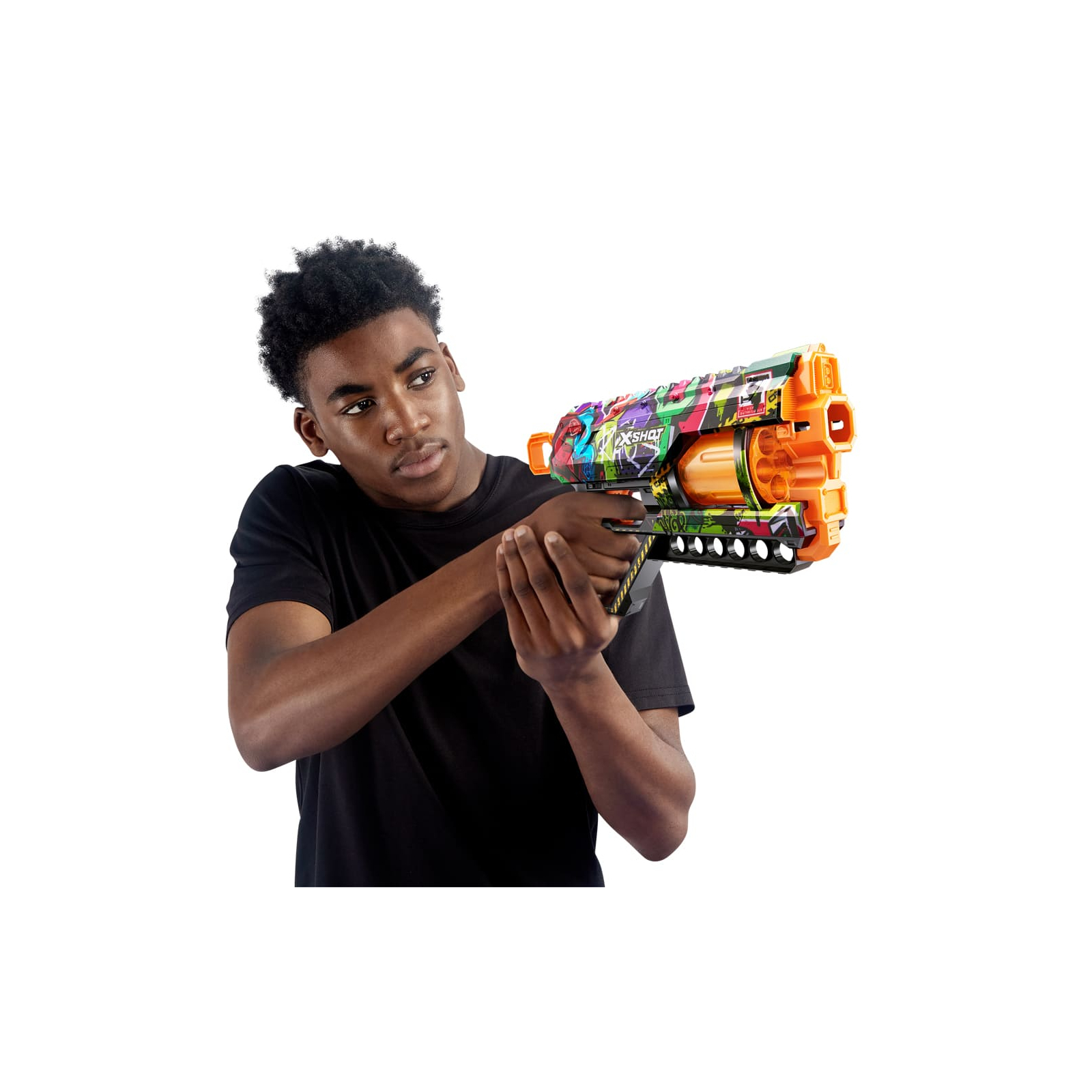 Игрушечное оружие Zuru X-Shot Быстрострельный бластер Skins Griefer Graffiti (12 патронов) (36561G) изображение 5