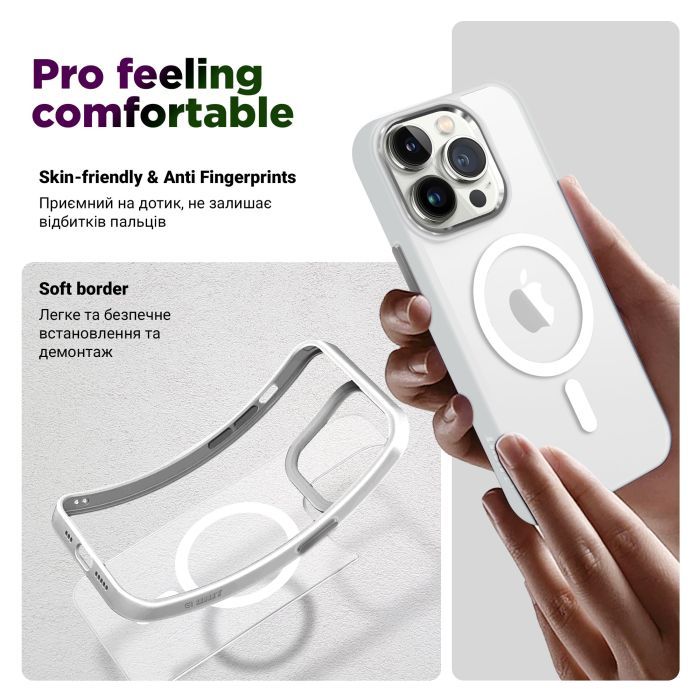 Чохол до мобільного телефона Armorstandart Unit MagSafe Apple iPhone 15 Matte Clear Silver (ARM69348) зображення 2