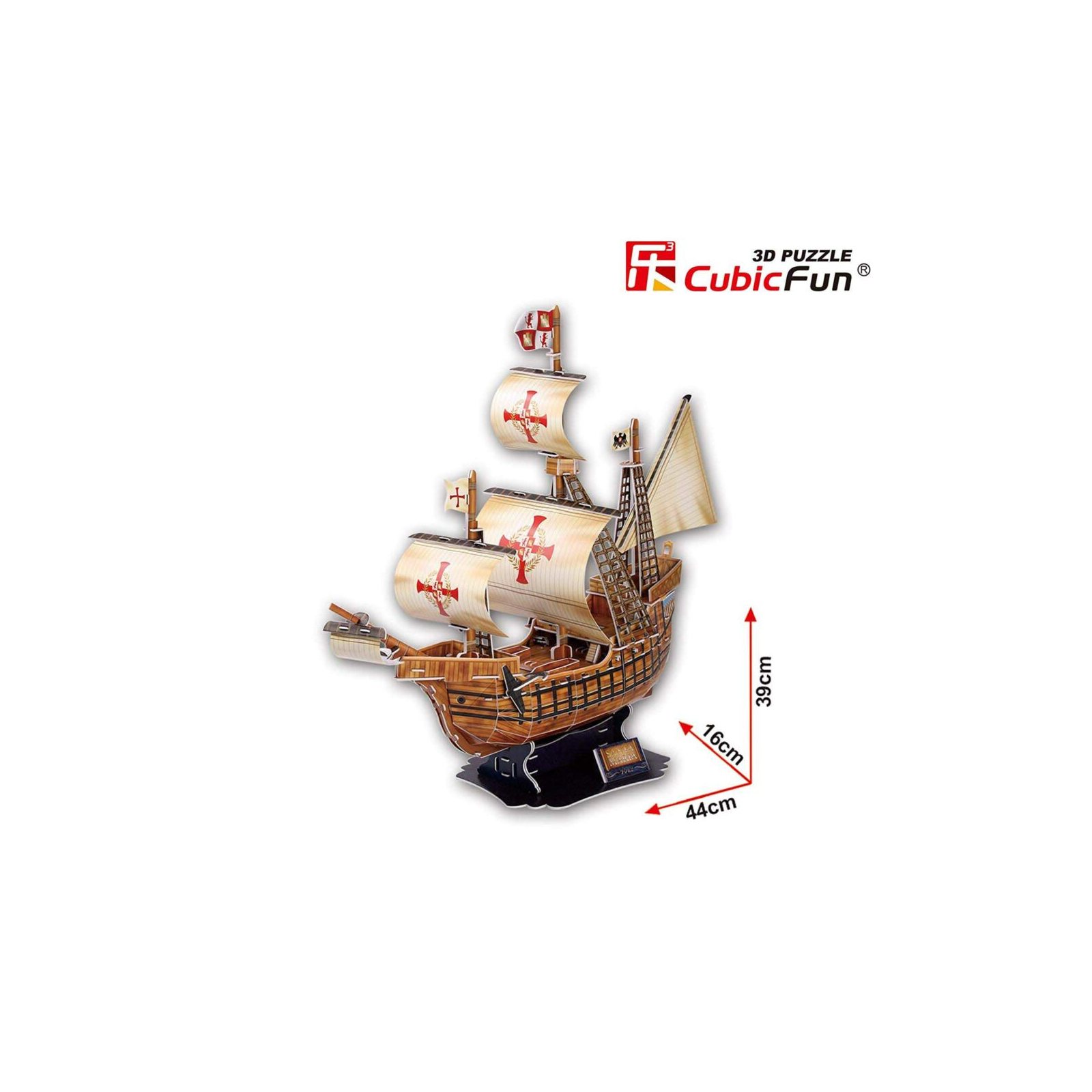 Пазл Cubic Fun Трехмерная головоломка-конструктор Корабль Санта Мария (T4008h) изображение 6