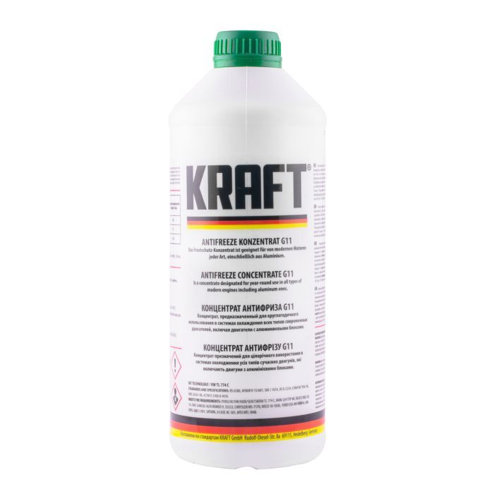 Антифриз KRAFT G11 (зеленый) 1,5л (KF118)