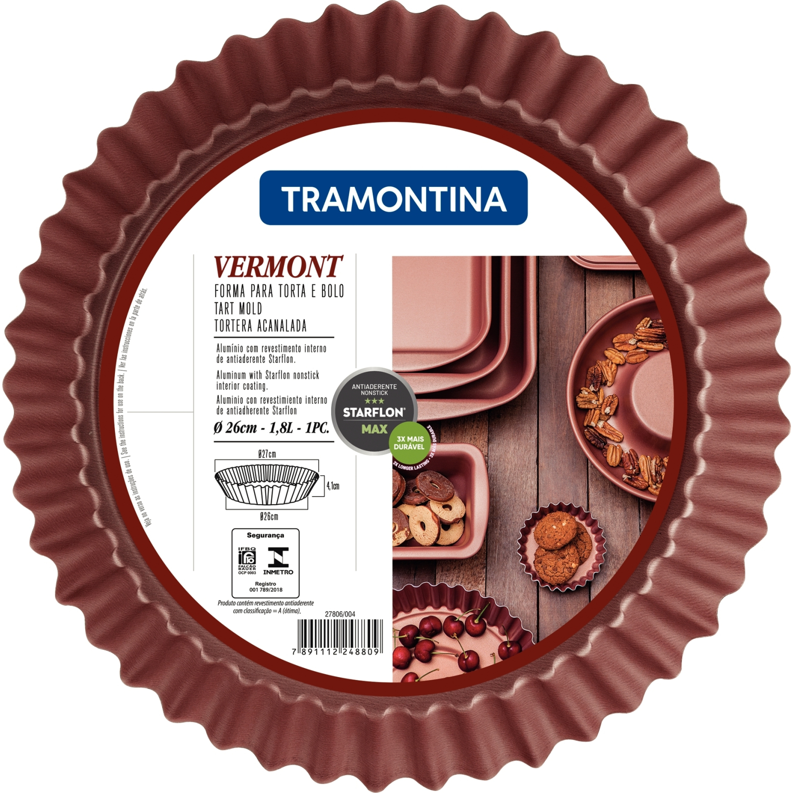 Форма для выпечки Tramontina Vermont кругла 26 см (27806/004) изображение 2