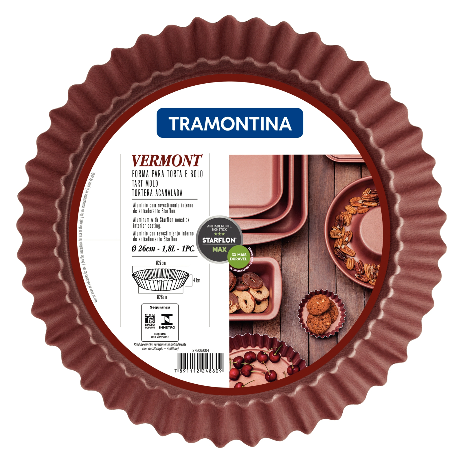 Форма для выпечки Tramontina Vermont кругла 26 см (27806/004) изображение 7