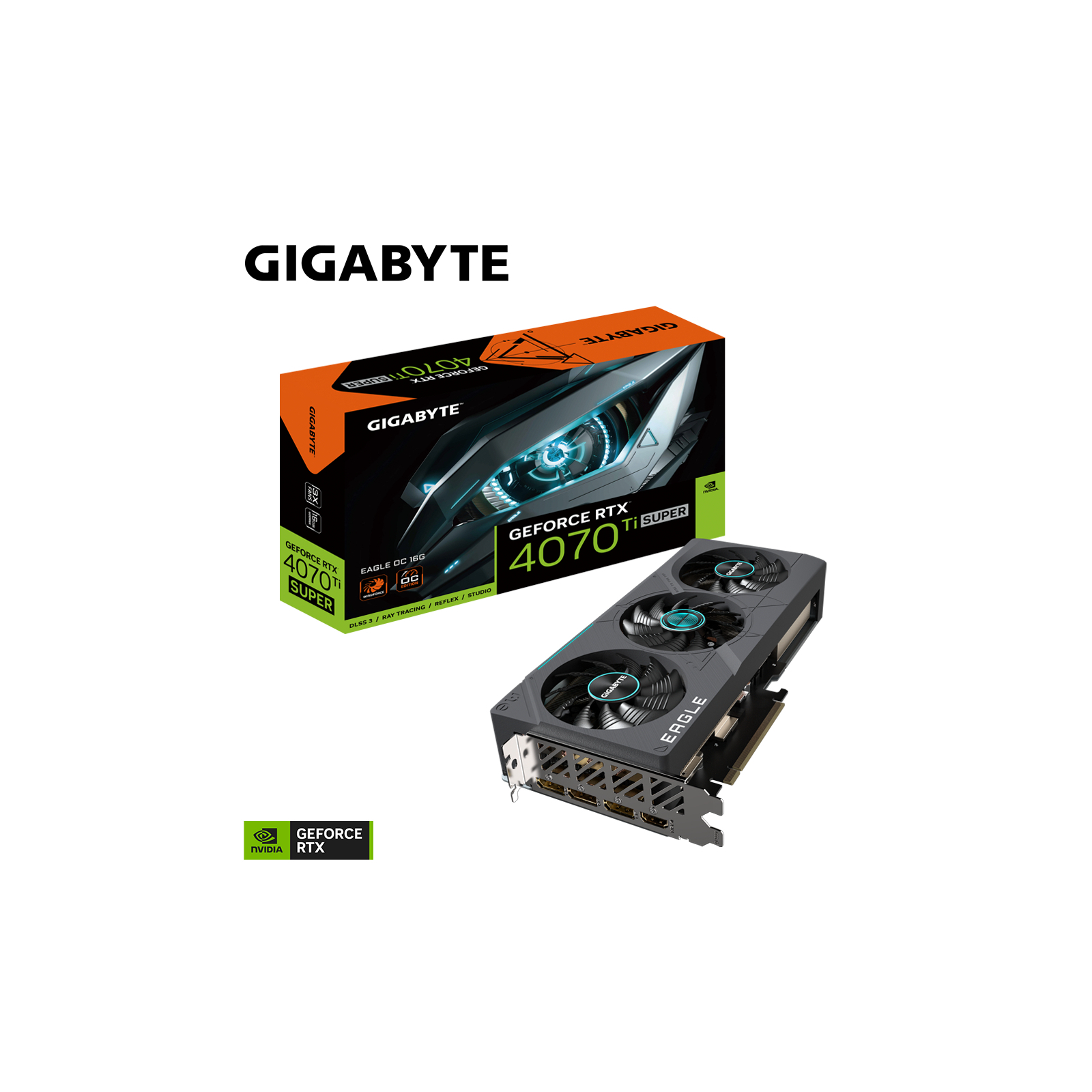 Видеокарта GIGABYTE GeForce RTX4070Ti SUPER 16Gb EAGLE OC (GV-N407TSEAGLE OC-16GD) изображение 5