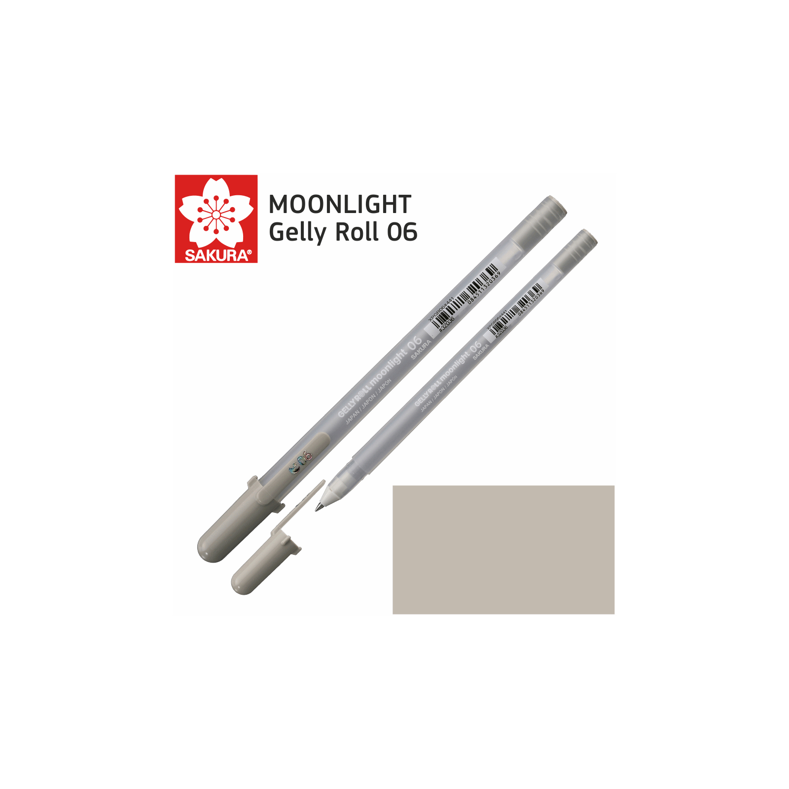 Ручка гелевая Sakura MOONLIGHT Gelly Roll 06, Серый светлый (84511320369)