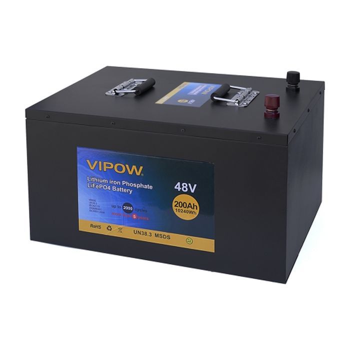 Батарея LiFePo4 Vipow LiFePO4 51.2V-200A (BMS 100A) (LiFePO4512-200/100)