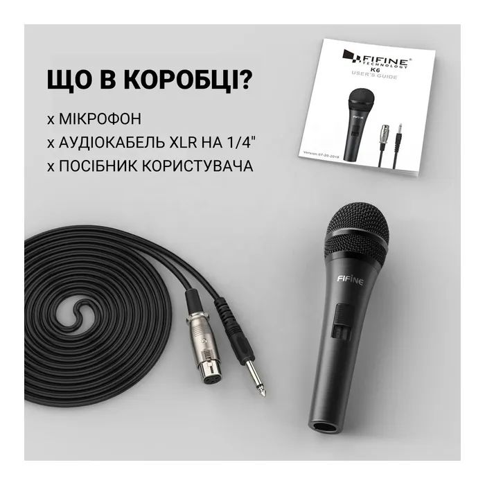 Мікрофон Fifine K6 Black (K6) зображення 9
