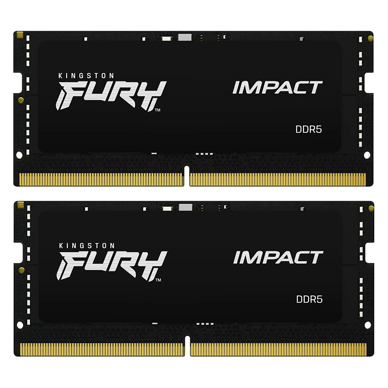Модуль пам'яті для ноутбука SoDIMM DDR5 16GB (2x8GB) 4800 MHz FURY Impact Kingston Fury (ex.HyperX) (KF548S38IBK2-16)