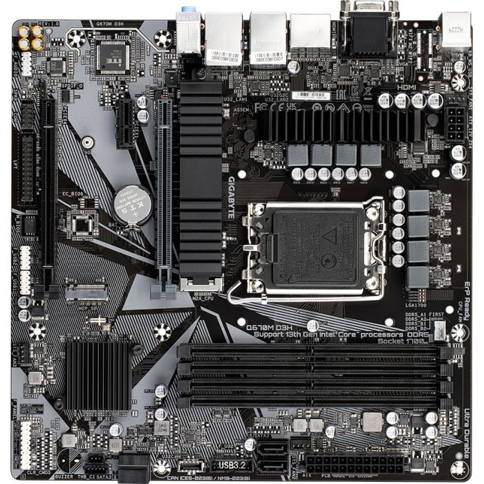 Материнская плата GIGABYTE Q670M D3H изображение 4