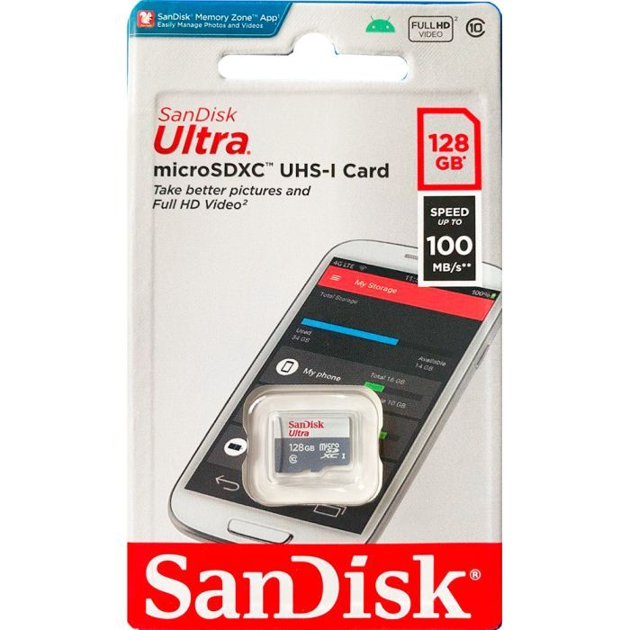 Карта памяти SanDisk 128GB microSDXC class 10 UHS-I Ultra (SDSQUNR-128G-GN3MN) изображение 2