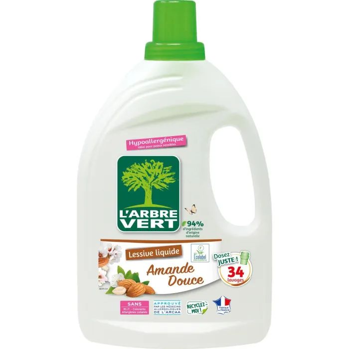 Гель для стирки L'Arbre Vert Сладкий миндаль 1.53 л (3450601046315)