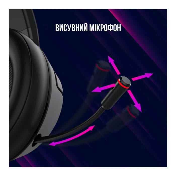 Наушники Lorgar Noah 500 Wireless Gaming Black (LRG-GHS500) изображение 6
