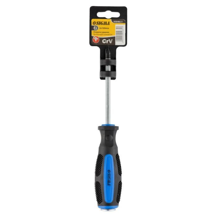Отвертка Sigma ударная крестовая PH2x100мм CrV (4004631) изображение 4