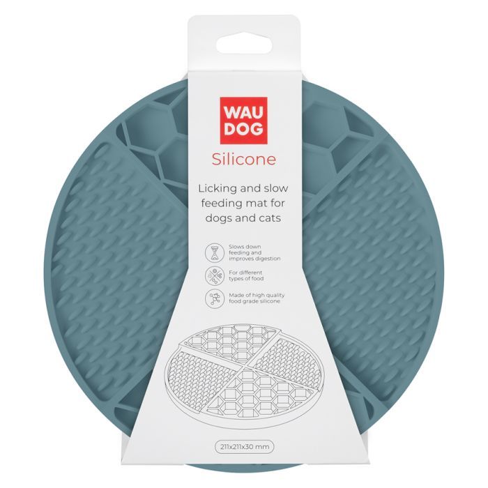Універсальний посуд для тварин WAUDOG Silicone Килимок для злизування 21х21х3 см рожевий (23507) зображення 2