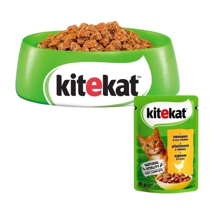 Вологий корм для кішок Kitekat з куркою в соусі 85 г (5900951307355) зображення 2