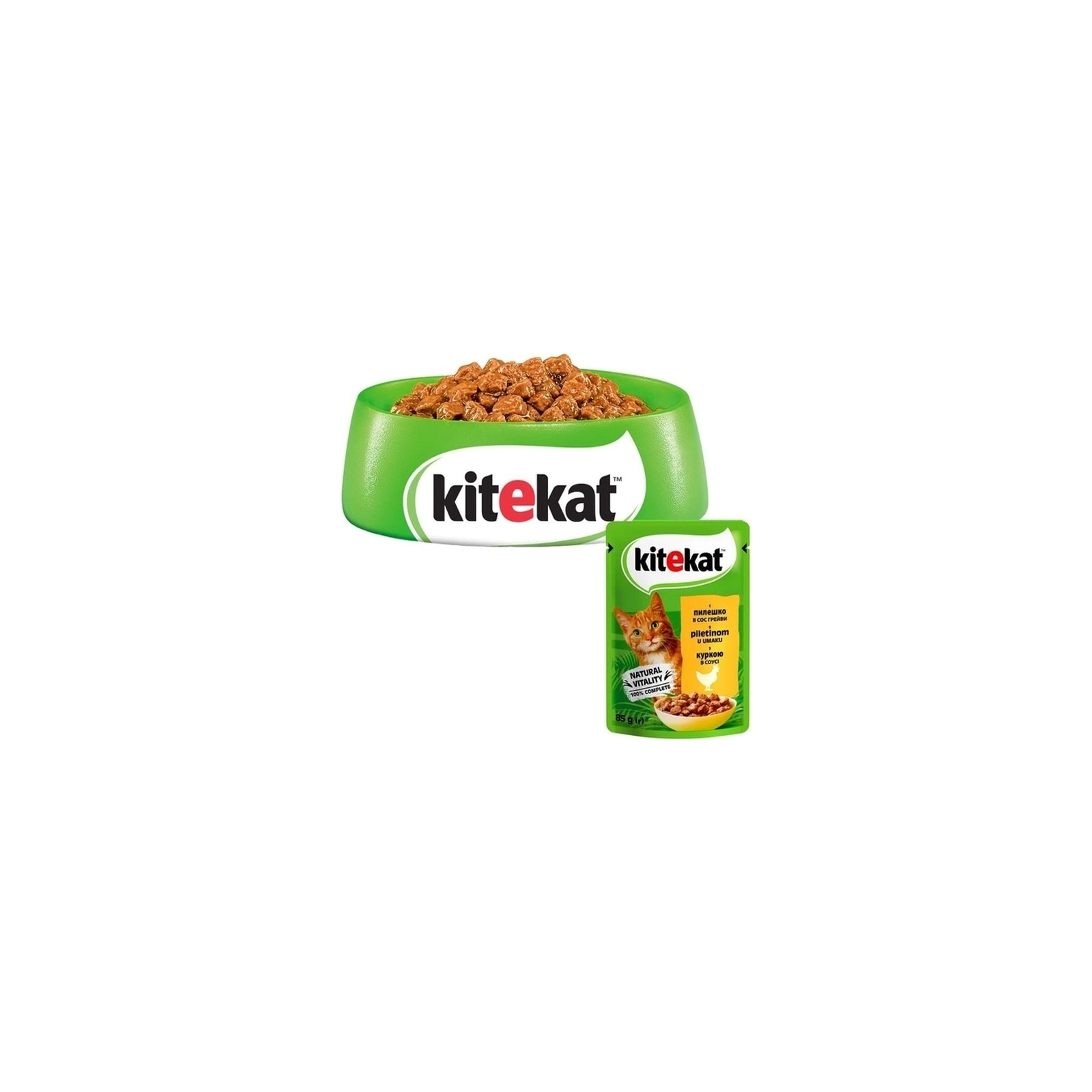 Вологий корм для кішок Kitekat з куркою в соусі 85 г (5900951307355) зображення 2