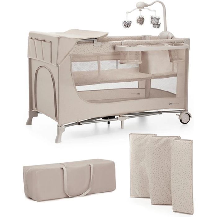 Детский манеж Kinderkraft с пеленатором Joy 2 Beige (5902533925162)