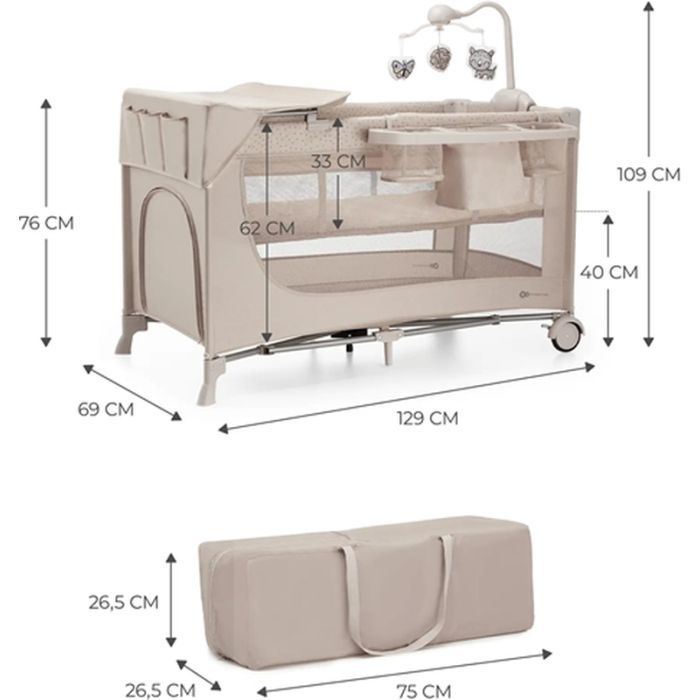 Детский манеж Kinderkraft с пеленатором Joy 2 Beige (5902533925162) изображение 8