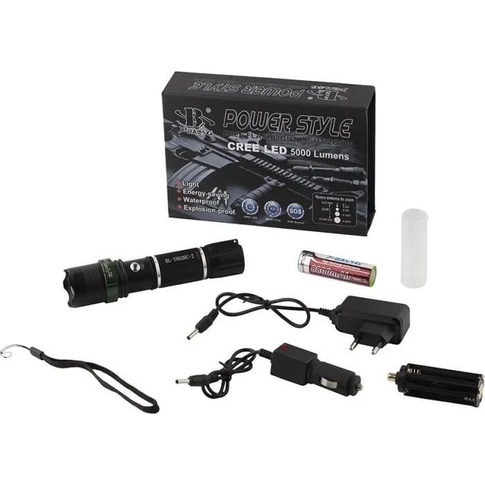 Фонарь X-Balog UV 2 діоди BL-T8626C-2 алюмінієвий діапазон до 300 м (L0-72) изображение 10