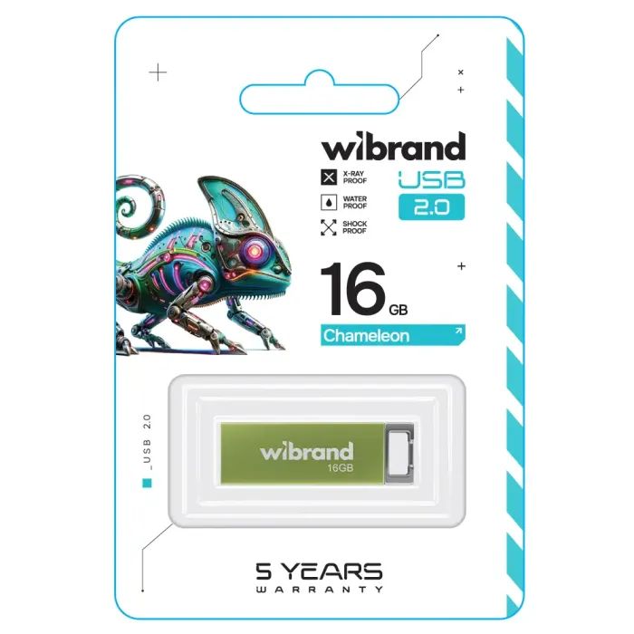 USB флеш накопичувач Wibrand 16GB Chameleon Red USB 2.0 (WI2.0/CH16U6R) зображення 2