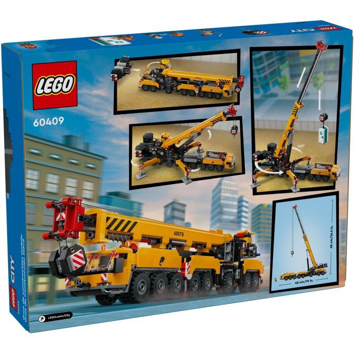 Конструктор LEGO City Жовтий пересувний будівельний кран (60409) зображення 9