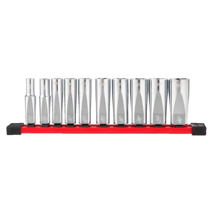 Набір головок Milwaukee дюймових 3/8" подовжених, 10 шт. (4932492510)