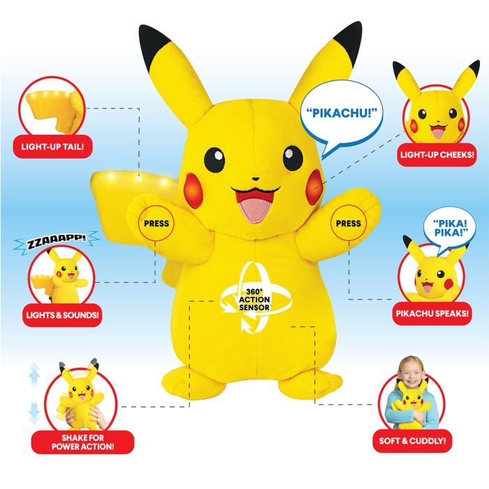 Интерактивная игрушка Pokemon мягкая – Пикачу 25 см (PKW4185) изображение 4