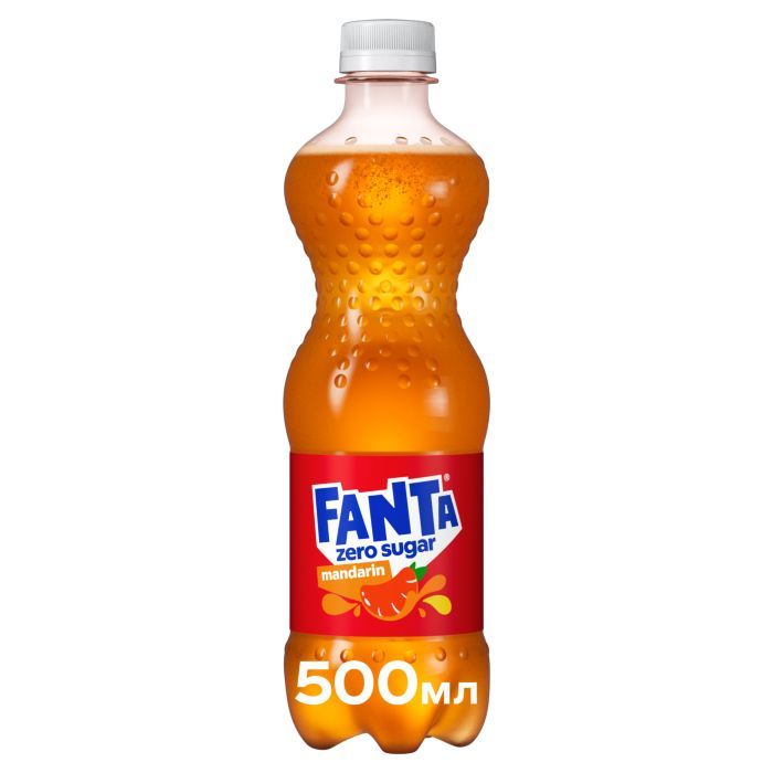 Напиток Fanta Zero Sugar Безалкогольный сильногазированный сокосодержащий Мандарин 500 мл (5449000323774)
