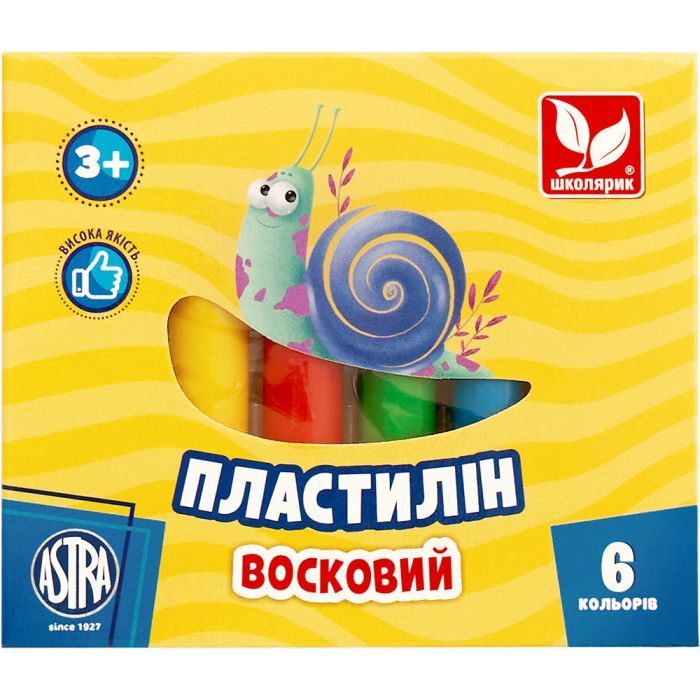 Пластилин Школярик Круглый 6 цветов 78 г (83811905-UA)