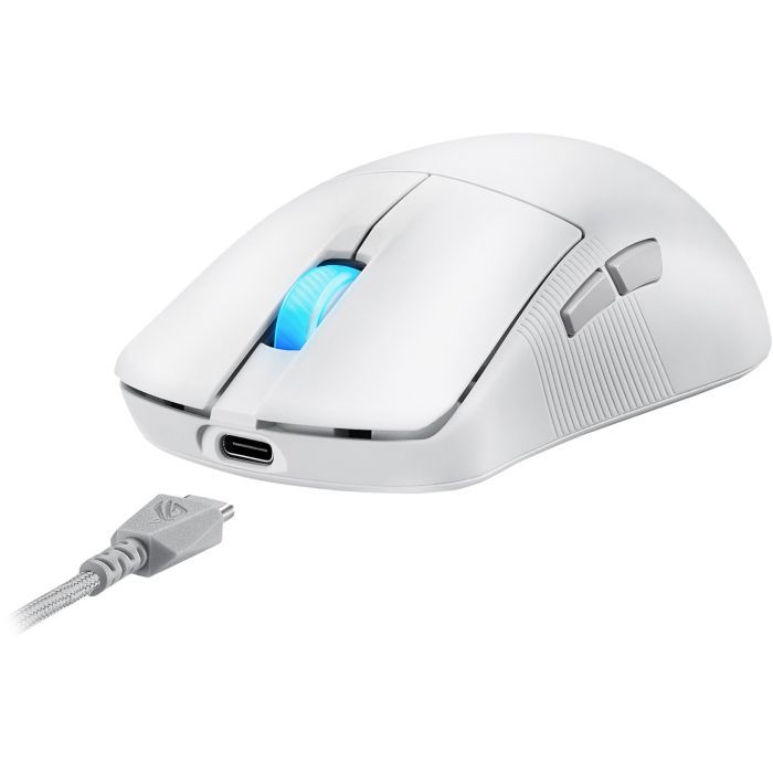 Мышка ASUS ROG Harpe Ace Mini Wireless/Bluetooth/USB White (90MP03Z0-BMUA10) изображение 8