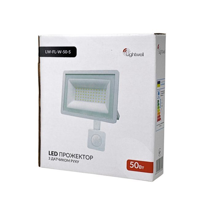 Прожектор Lightwell LW-FL-W-50-S 50 W з датчиком руху зображення 4