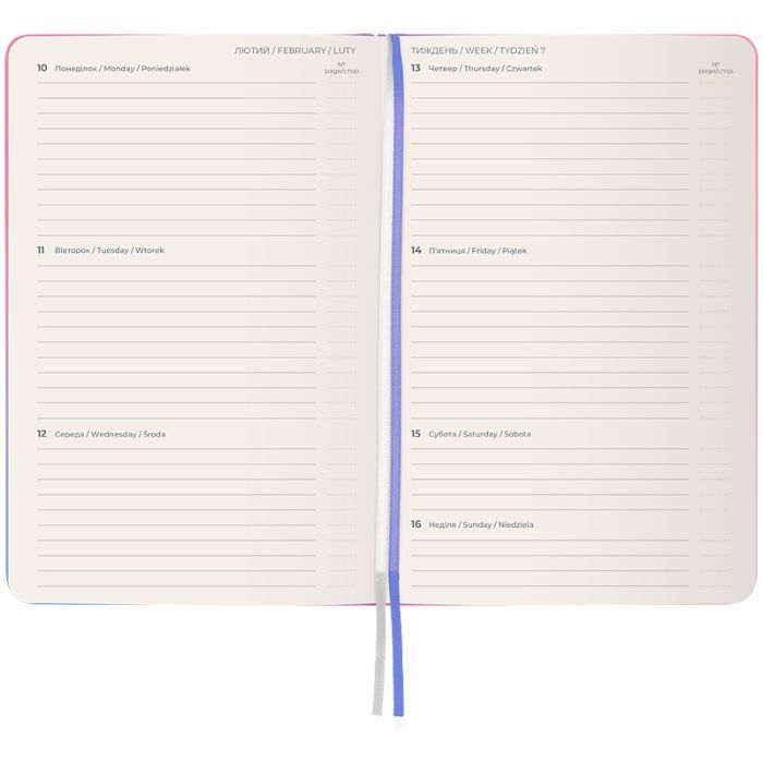 Еженедельник Axent датированный 2025 Partner Gradient Soft 125х195 мм, Leaves (8523-25-2-A) изображение 4