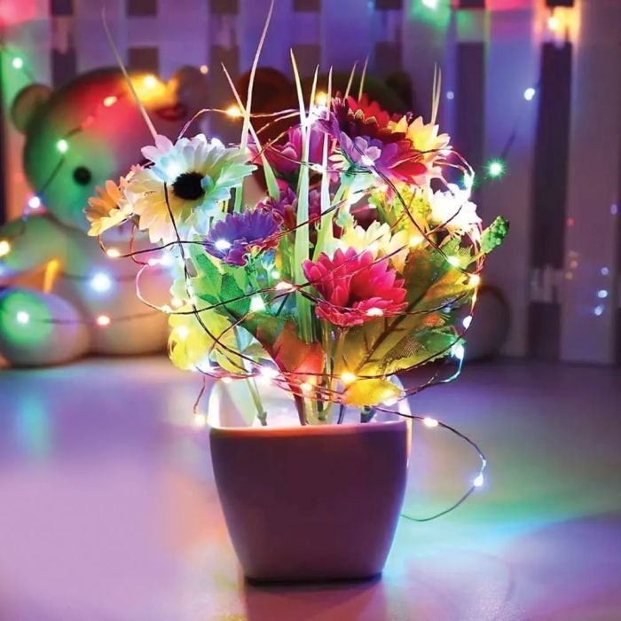 Гірлянда ColorWay Роса LED 50 5 м 8 функцій різнокольорова USB (CW-G-50L5NUMC) зображення 3