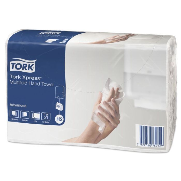 Бумажные полотенца Tork Xpress Multifold 2 слоя 190 шт. (7322540759129)