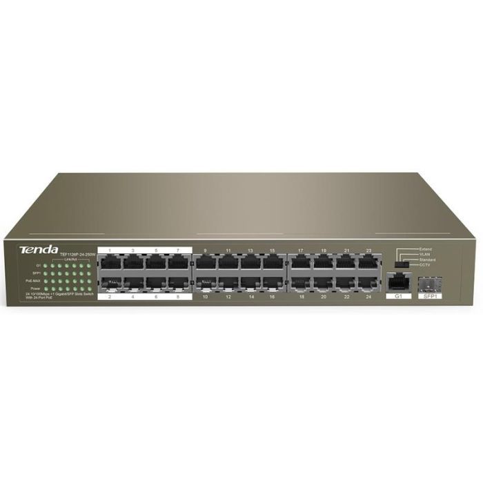 Коммутатор сетевой Tenda TEF1126P-24-250W