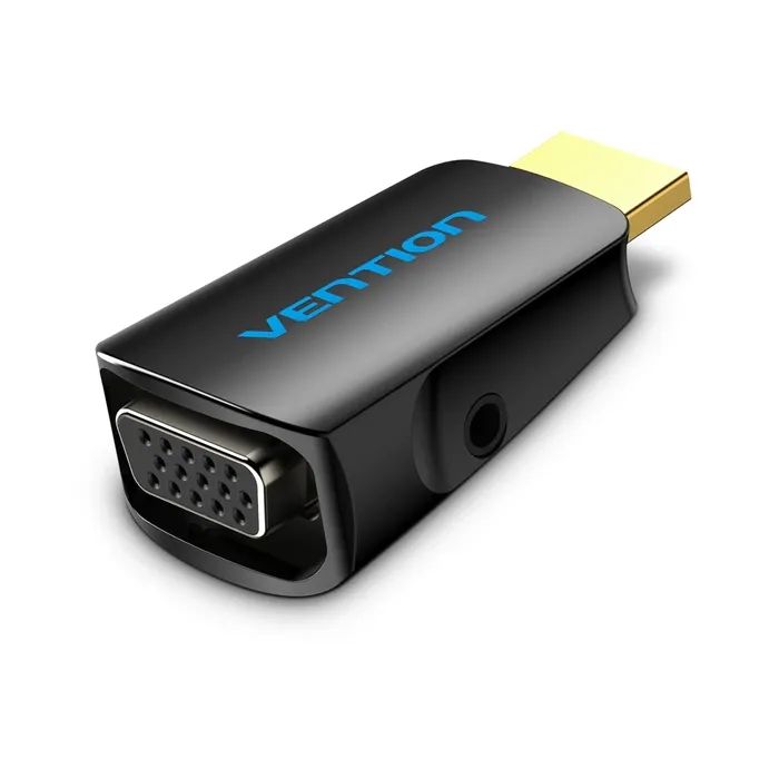 Переходник HDMI M to VGA F 1080P 60Hz 3,5mm Audio Vention (AIDB0)