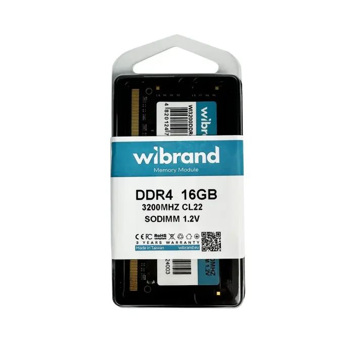 Модуль памяти для ноутбука SoDIMM DDR4 8GB 3200 MHz Wibrand (WI3200DDR4S/8GB) изображение 3