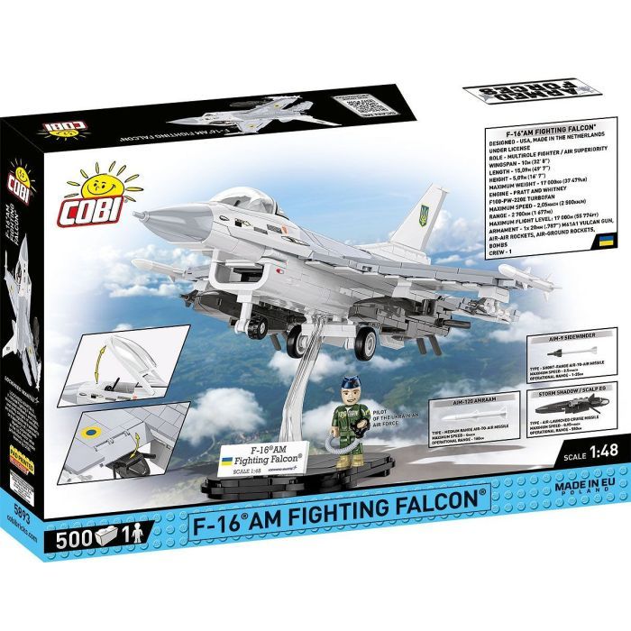 Конструктор Cobi Самолет F-16C Fighting Falcon (UA), 500 деталей (COBI-5893) изображение 5