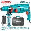 Перфоратор Total TH308268-2 SDS-Plus, 800Вт, 0-4000об/мхв + патрон (TH308268-2) зображення 5