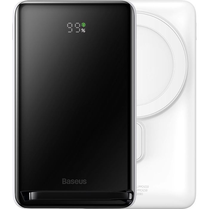Батарея универсальная Baseus Magnetic Bracket 10000mAh 20W, White (PPCXZ10) (PPCX000002)