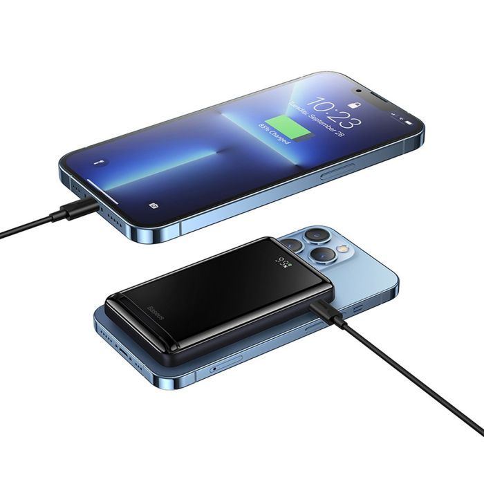 Батарея универсальная Baseus Magnetic Bracket 10000mAh 20W, White (PPCXZ10) (PPCX000002) изображение 7