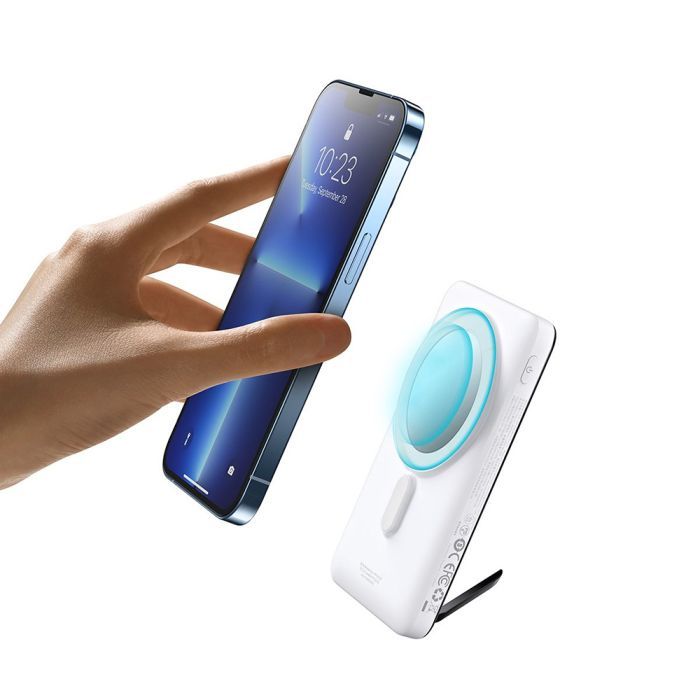 Батарея универсальная Baseus Magnetic Bracket 10000mAh 20W, White (PPCXZ10) (PPCX000002) изображение 8