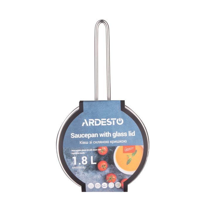 Ковш Ardesto Gemini Liguria, 1.3л, нержавіюча сталь (AR4313GB) изображение 3