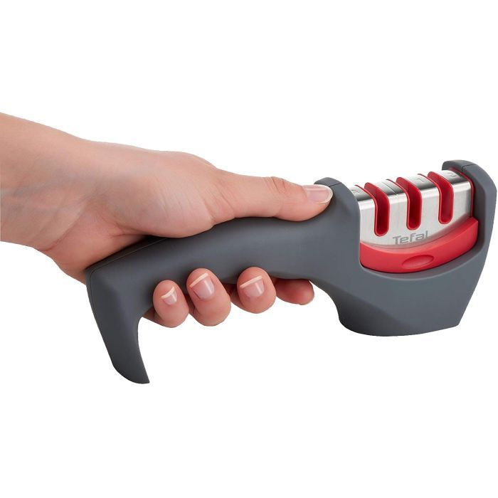 Точилка для ножей Tefal Fresh Kitchen, нержавіюча сталь, пластик, сірий (K2090514) изображение 5