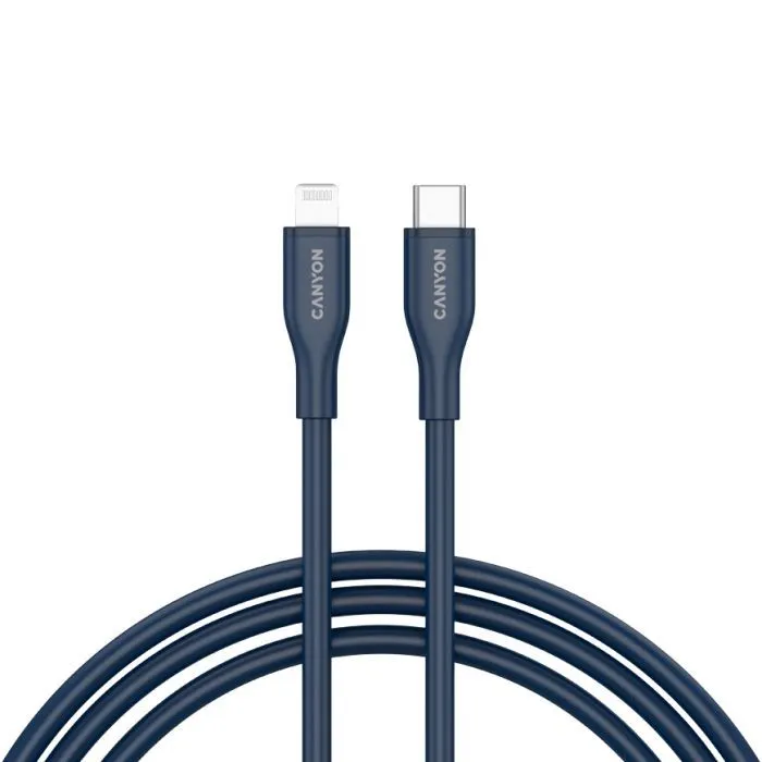 Дата кабель USB-C to Lightning 1.0m CLNM60 C-L 60W MFI Silicon Blue Canyon (CNS-CLNM60SC10DB)