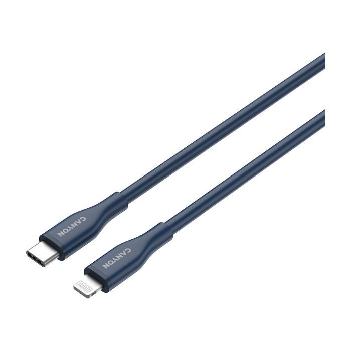 Дата кабель USB-C to Lightning 1.0m CLNM60 C-L 60W MFI Silicon Blue Canyon (CNS-CLNM60SC10DB) изображение 2