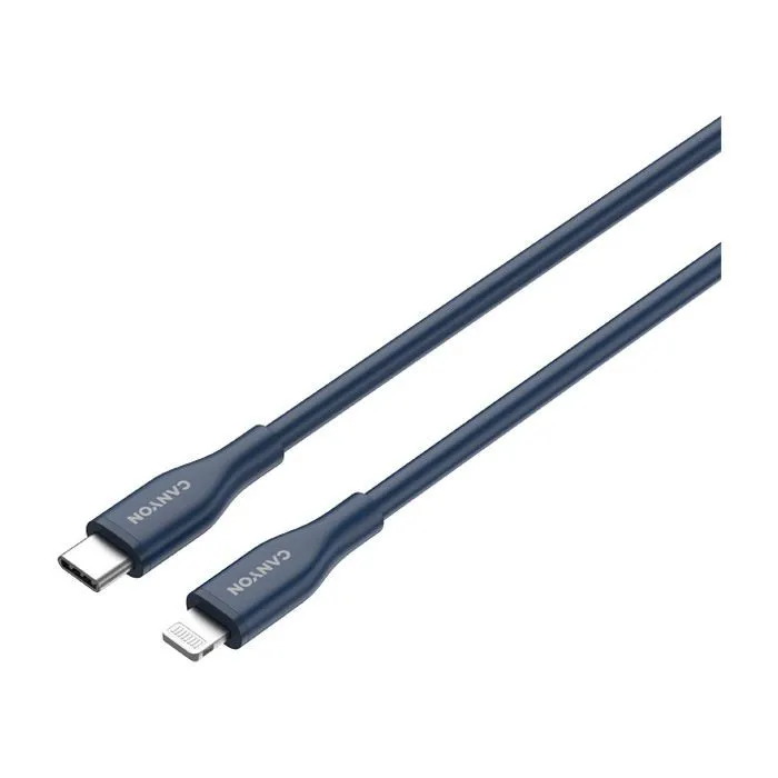 Дата кабель USB-C to Lightning 1.0m CLNM60 C-L 60W MFI Silicon Blue Canyon (CNS-CLNM60SC10DB) изображение 2